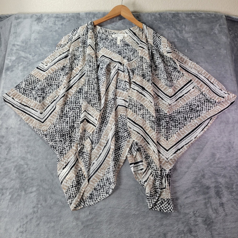 BCBGGeneration Womens Dolman Sleeve Open Front Kimono Cardigan XS/S Neutral‎